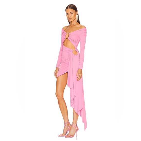 Michael Costello x Revolve - NWT Kurt Mini Dress in Pink Sz M - Picture 3 of 12